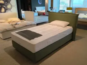 Boxspringbett mit Matratze 120x200 cm Grün Polsterbett