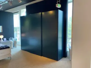 Schwebetürenschrank Schiebetürenschrank Kleiderschrank blau 300cm