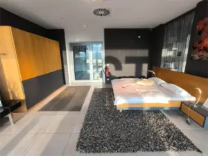 Schlafzimmer Paloma Schrank & Bett Eiche Raw Cut Graphit